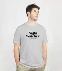 Stylish Light Grey Night Watch Owl T-Shirt – Unisex Relax Fit Tee