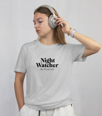 Stylish Light Grey Night Watch Owl T-Shirt – Unisex Relax Fit Tee