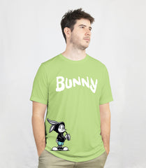 Bugs & Bunny Pista Green Relaxed Fit Unisex T-Shirt – Cartoon Graphic Tee