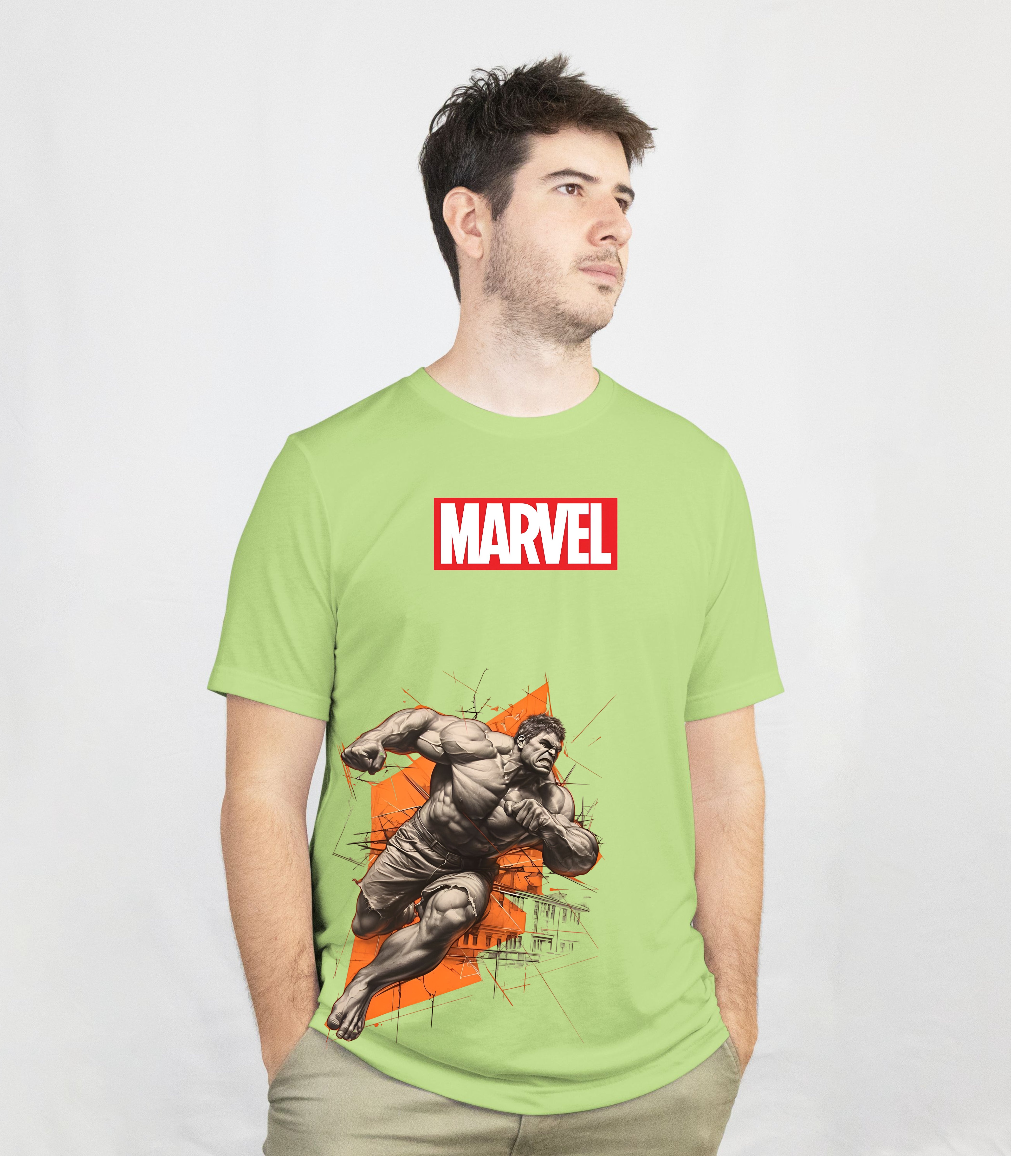 Marvel Hulk Superhero Regular Fit T-shirt Front Vie 1