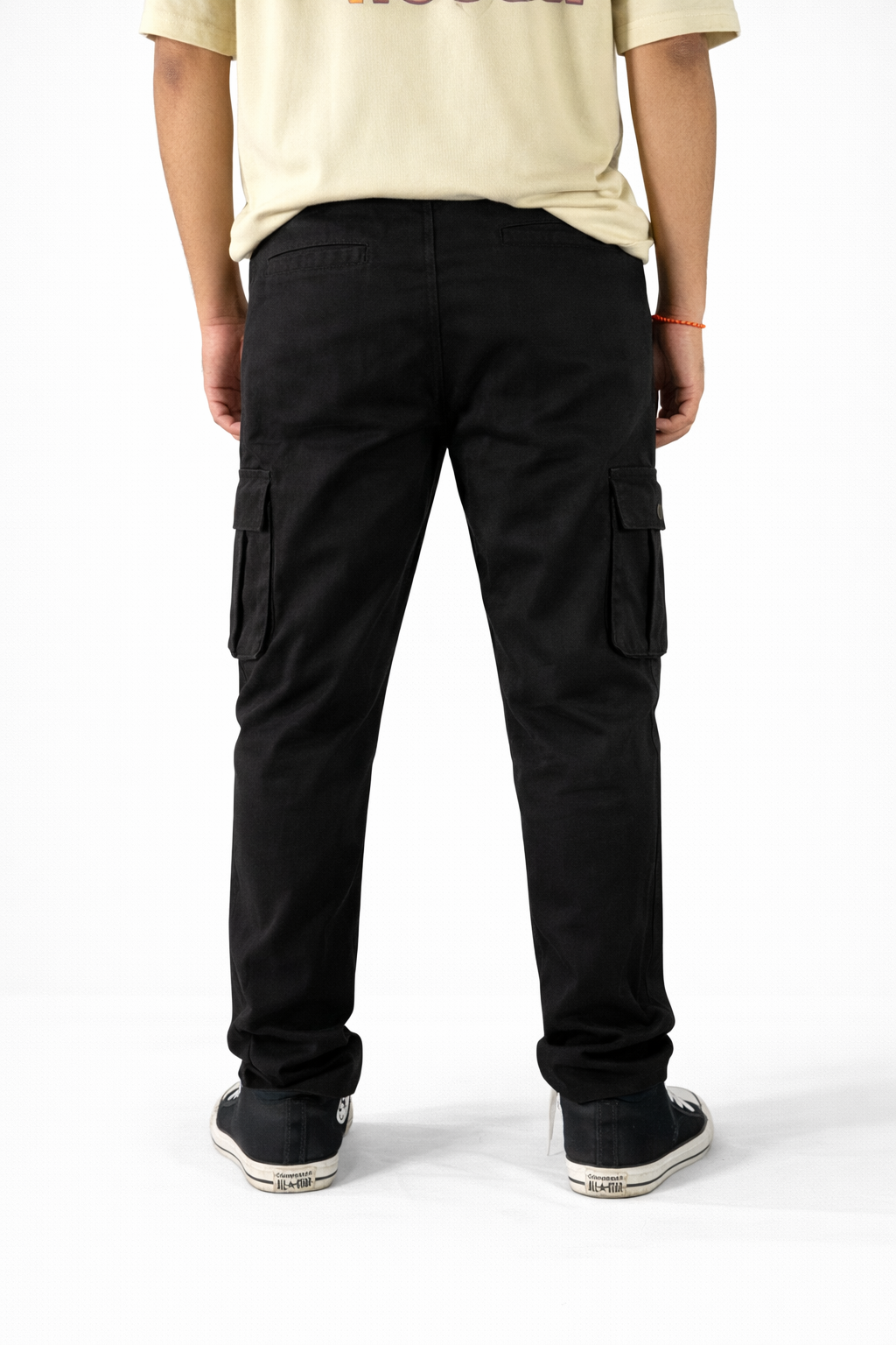 Pixelink Mens Cargo Pants - Regular Fit - Black Color - Pixelink