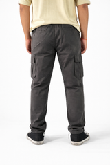 Pixelink Mens Cargo Pants - Regular Fit - Dark Gray Color - Pixelink
