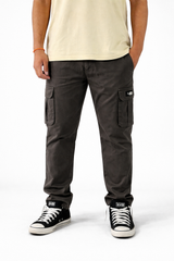 Pixelink Mens Cargo Pants - Regular Fit - Dark Gray Color - Pixelink