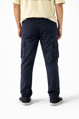 Pixelink Mens Cargo Pants - Regular Fit - Navy Blue Color - Pixelink