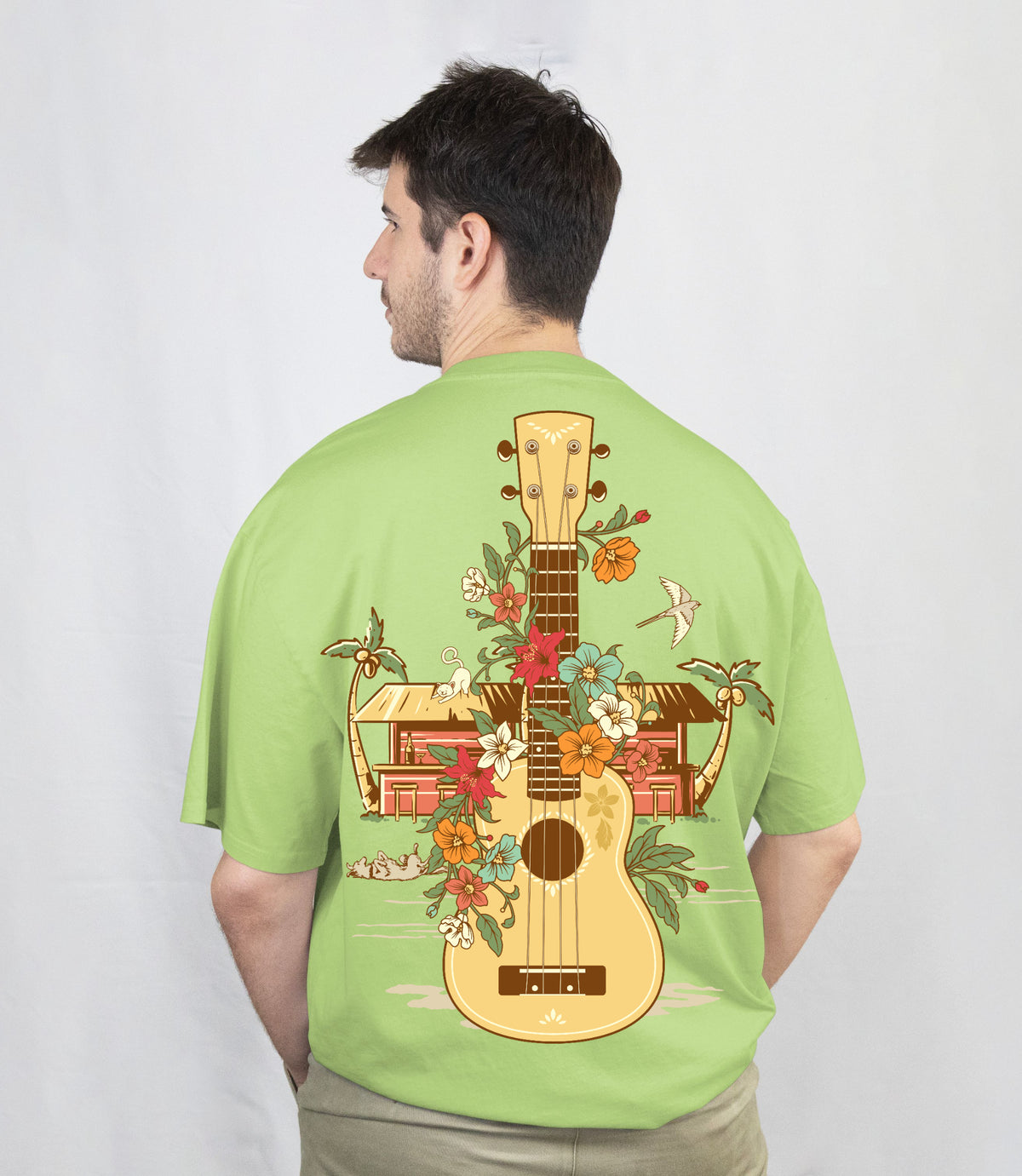 Ukulele Graphic T-Shirt – Pista, Relax Fit Unisex Tee