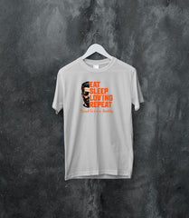 Best Dad Ever Casual Tee – Light Grey - Regular Fit