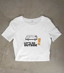 Let’s Go Out – Stylish White Crop Top for Summer