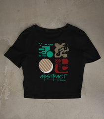 Modern Art Crop Top – Black Edition