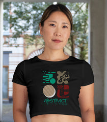 Modern Art Crop Top – Black Edition