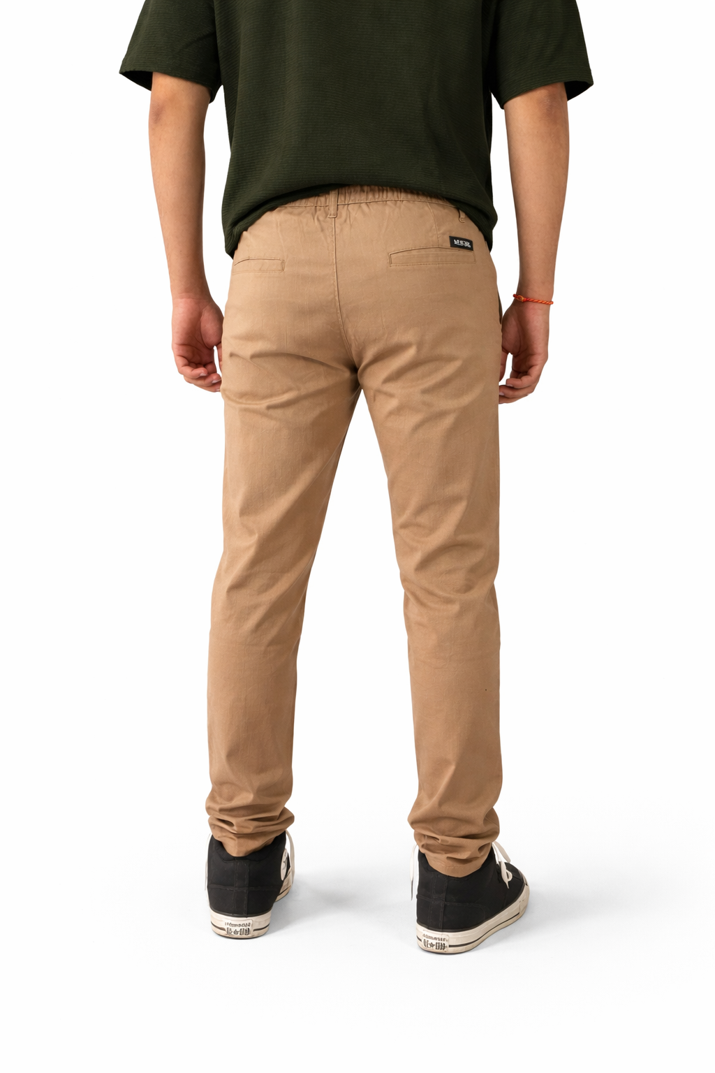 Pixelink Mens Cotton Linen Pants - Smart Fit - Khakhi Color - Pixelink