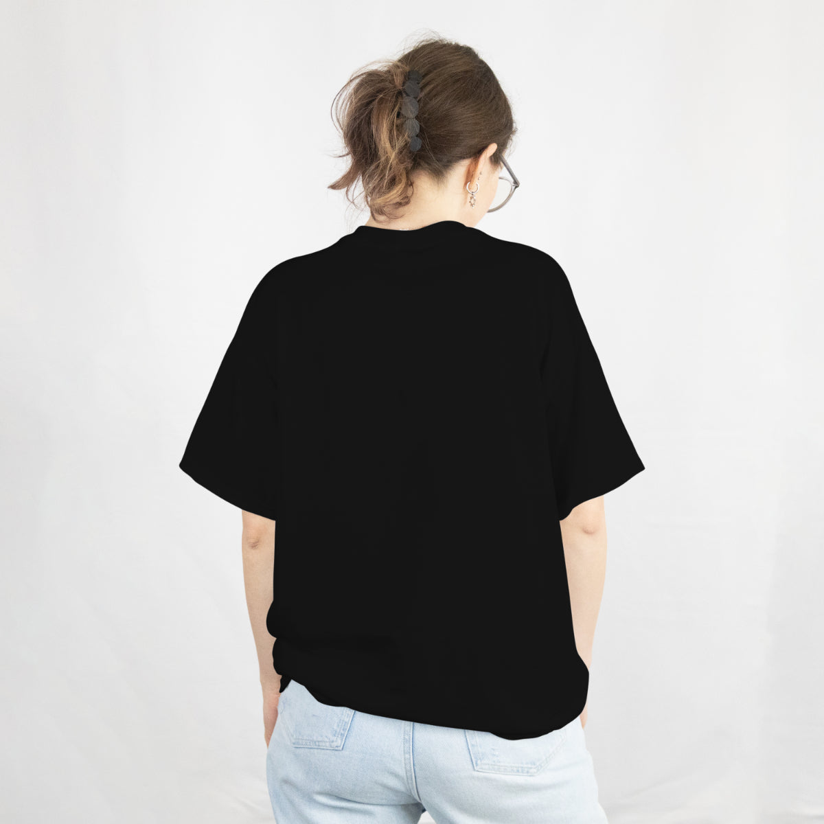PIxelink - Naruto Anime Lover Hokage Mode – Unisex Oversized T-Shirt - Black Color Back View 2