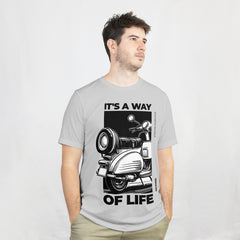 Light Gray Back to old school Relaxed Fit T-shirt FV 1