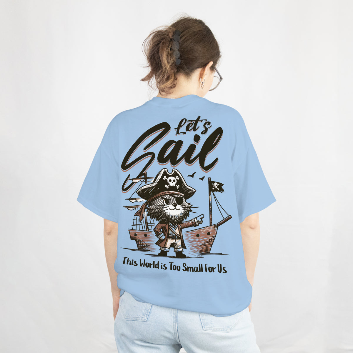 Blue Horizon Adventure Oversized T-Shirt Back View 2