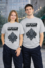 Light Gray Ancient Warrior Relaxed Fit T-shirt Front Full View 