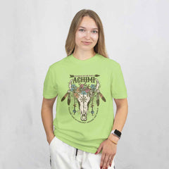 Bull Skull Bold Graphic Relaxed Fit T-Shirt Front View 2