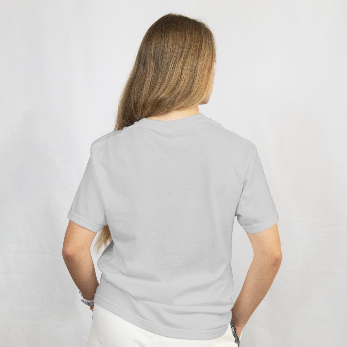 Light Gray Coffee Time Relaxed Fit T-Shirt Back View 2