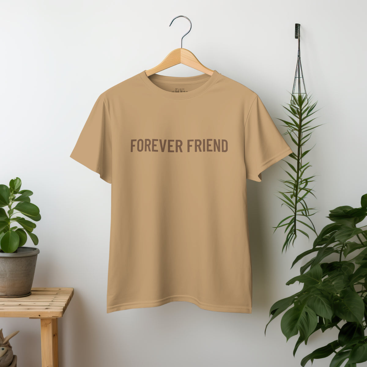 Forever Friend Beige Oversized T-Shirt
