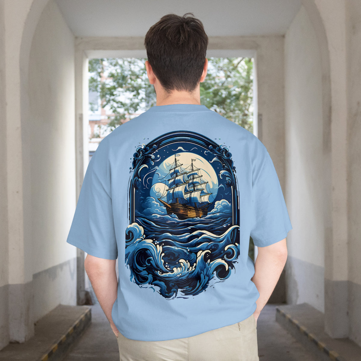 Go with the flow Oversized T-Shirt Back View 1