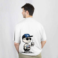 Humorous Coffee Lover Oversized T-Shirt Back View 1