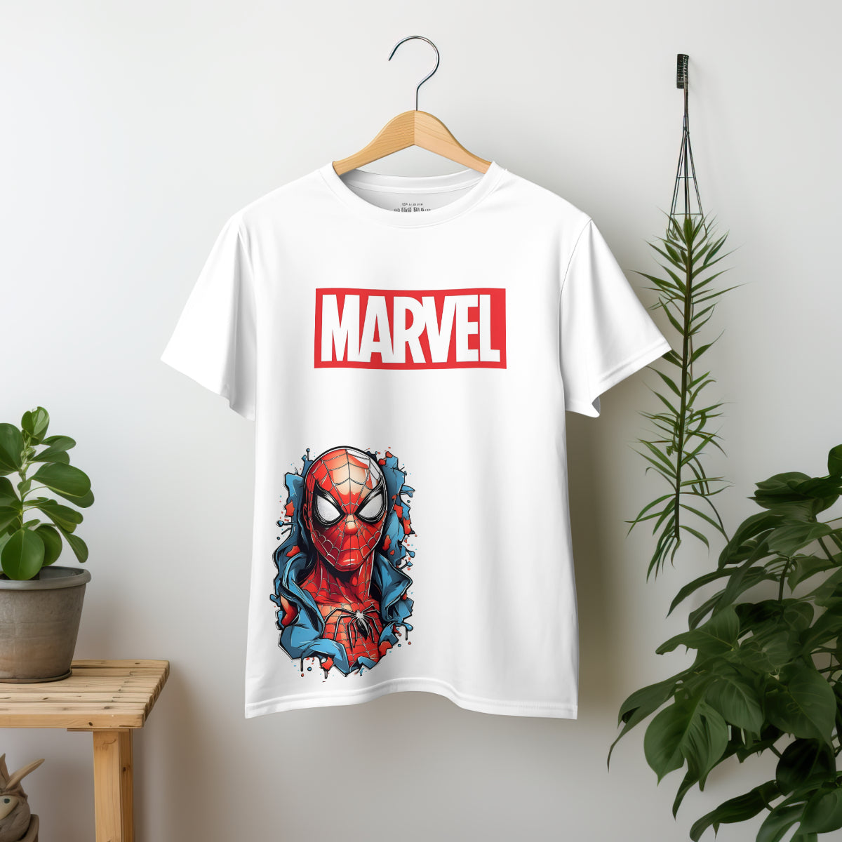 Pixelink - Marvel Spiderman – Oversized T-Shirt - White Color