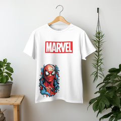 Pixelink - Marvel Spiderman – Oversized T-Shirt - White Color