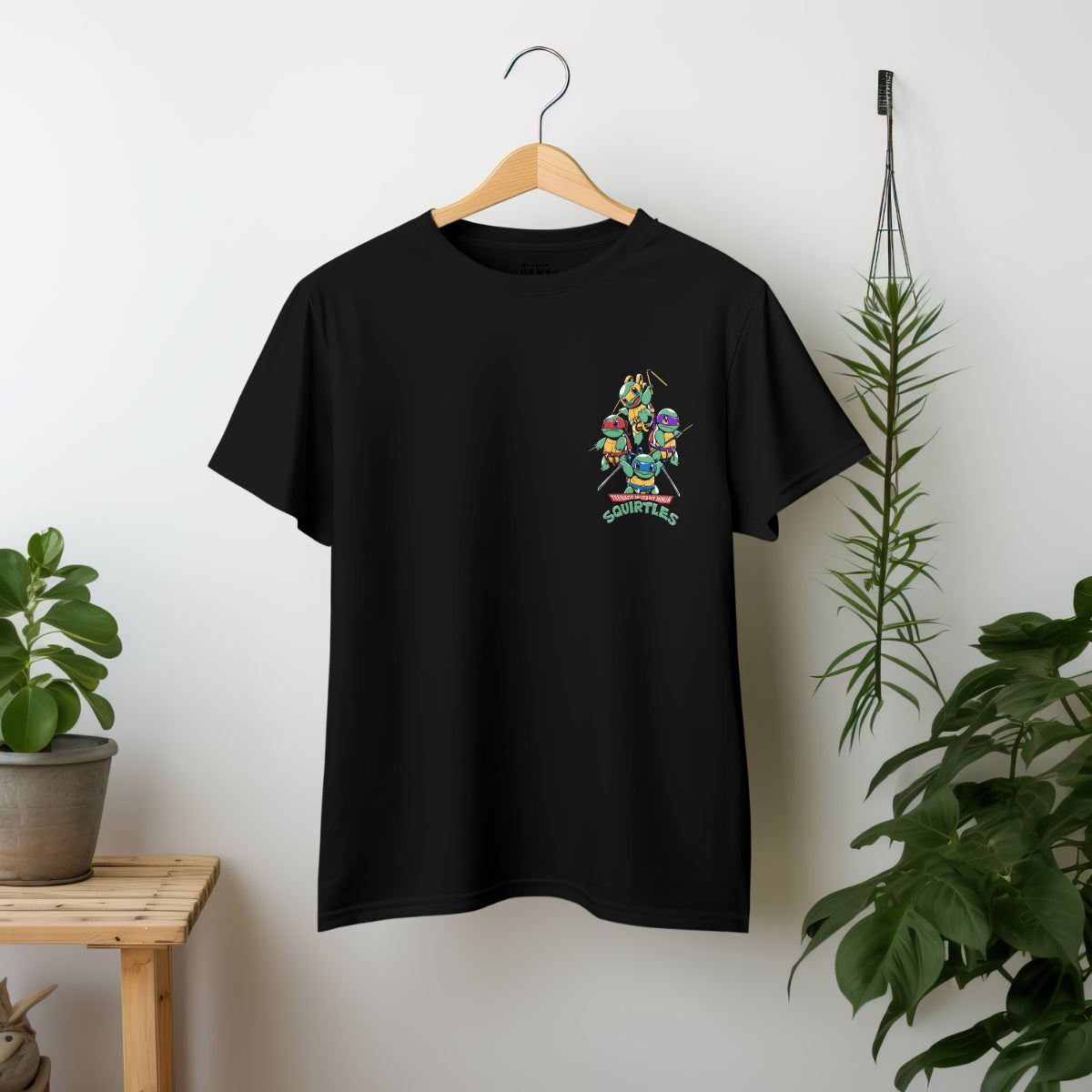 Pixelink - Ninja Turtles Streetwear - Unisex Oversized T-Shirt - Black Color