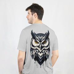 Light Gray The Night Watcher Relaxed Fit T-Shirt Back View 1
