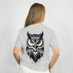 Light Gray The Night Watcher Relaxed Fit T-Shirt Back View 2