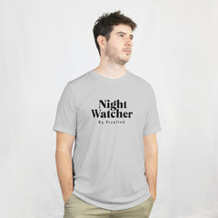 Light Gray The Night Watcher Relaxed Fit T-Shirt Front View 1