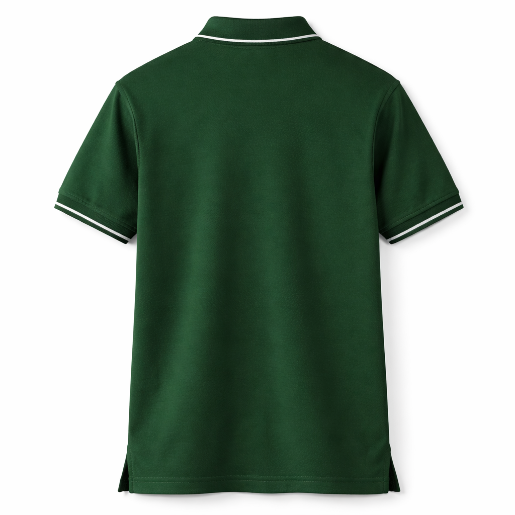 Pixelink - Premium Polo T-Shirt - Regular Fit - Bottle Green Color Back View 2