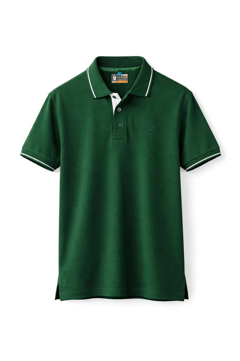 Pixelink - Premium Polo T-Shirt - Regular Fit - Bottle Green Color Front View 2