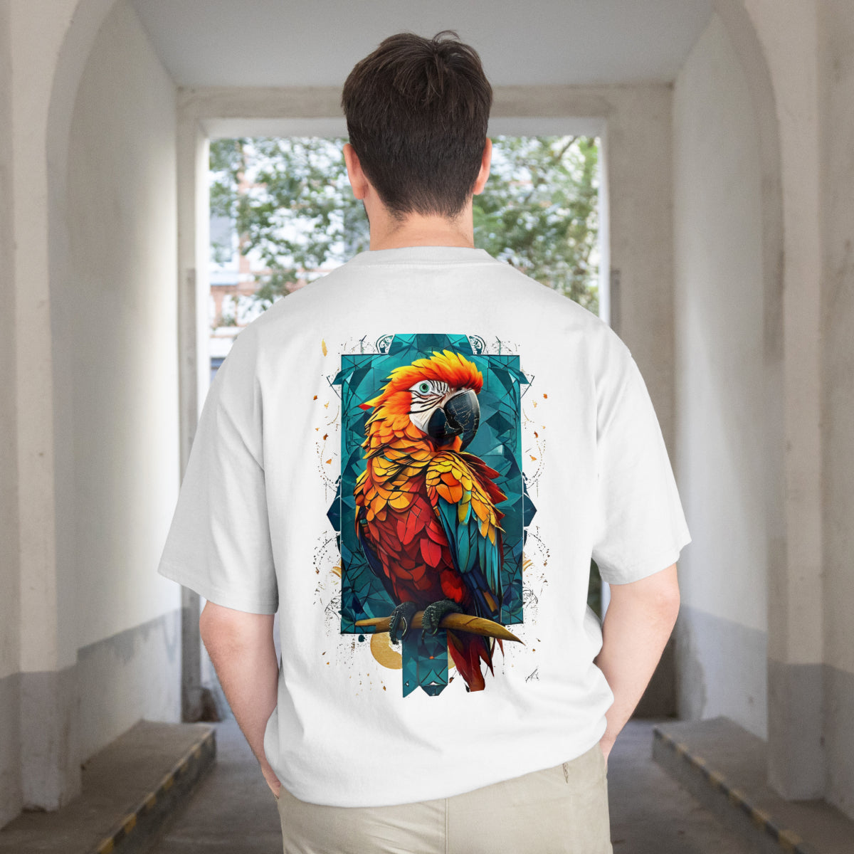 Pixelink - Save Nature – Unisex Oversized T-Shirt - White Color Back View 1