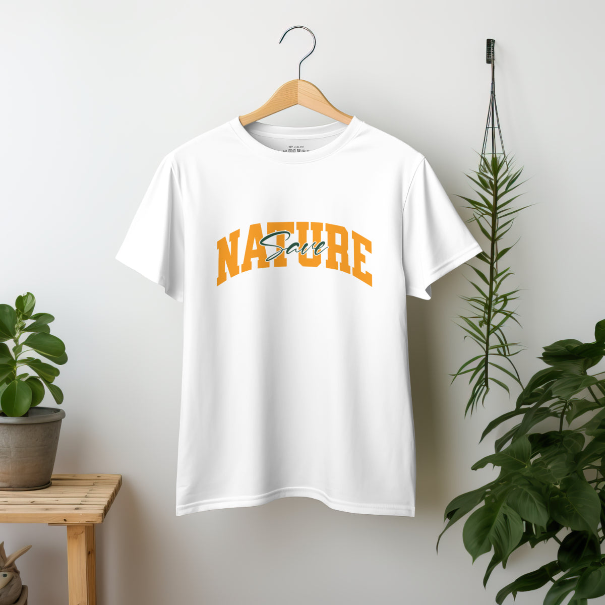 Pixelink - Save Nature – Unisex Oversized T-Shirt - White Color