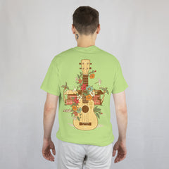 Ukulele Music Lover Graphic Relaxed Fit T-Shirt Back View 1