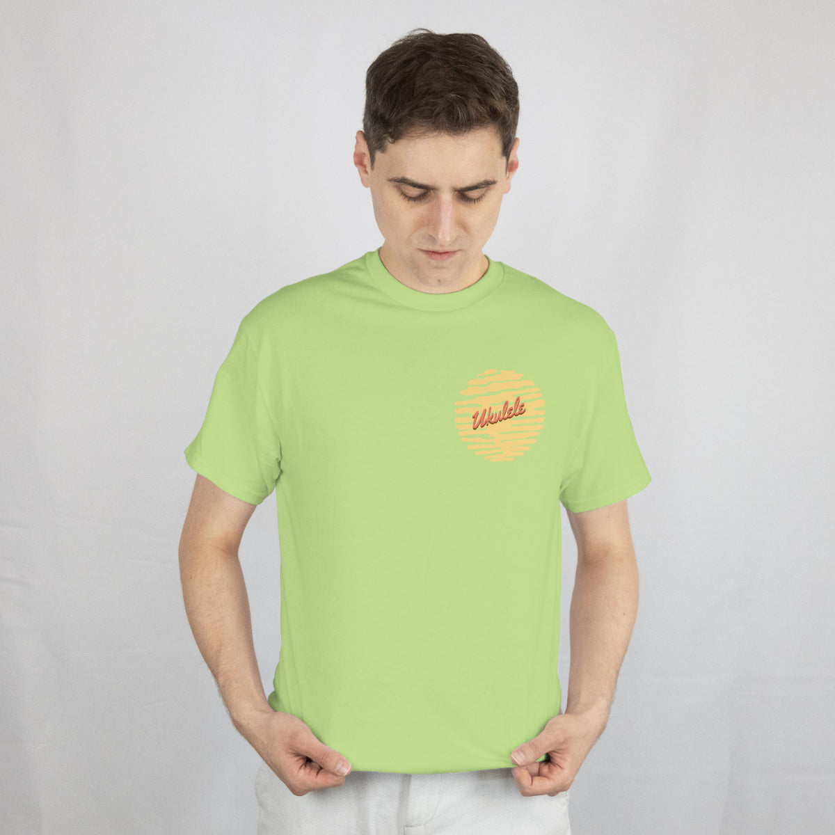 Ukulele Music Lover Graphic Relaxed Fit T-Shirt Front View 1