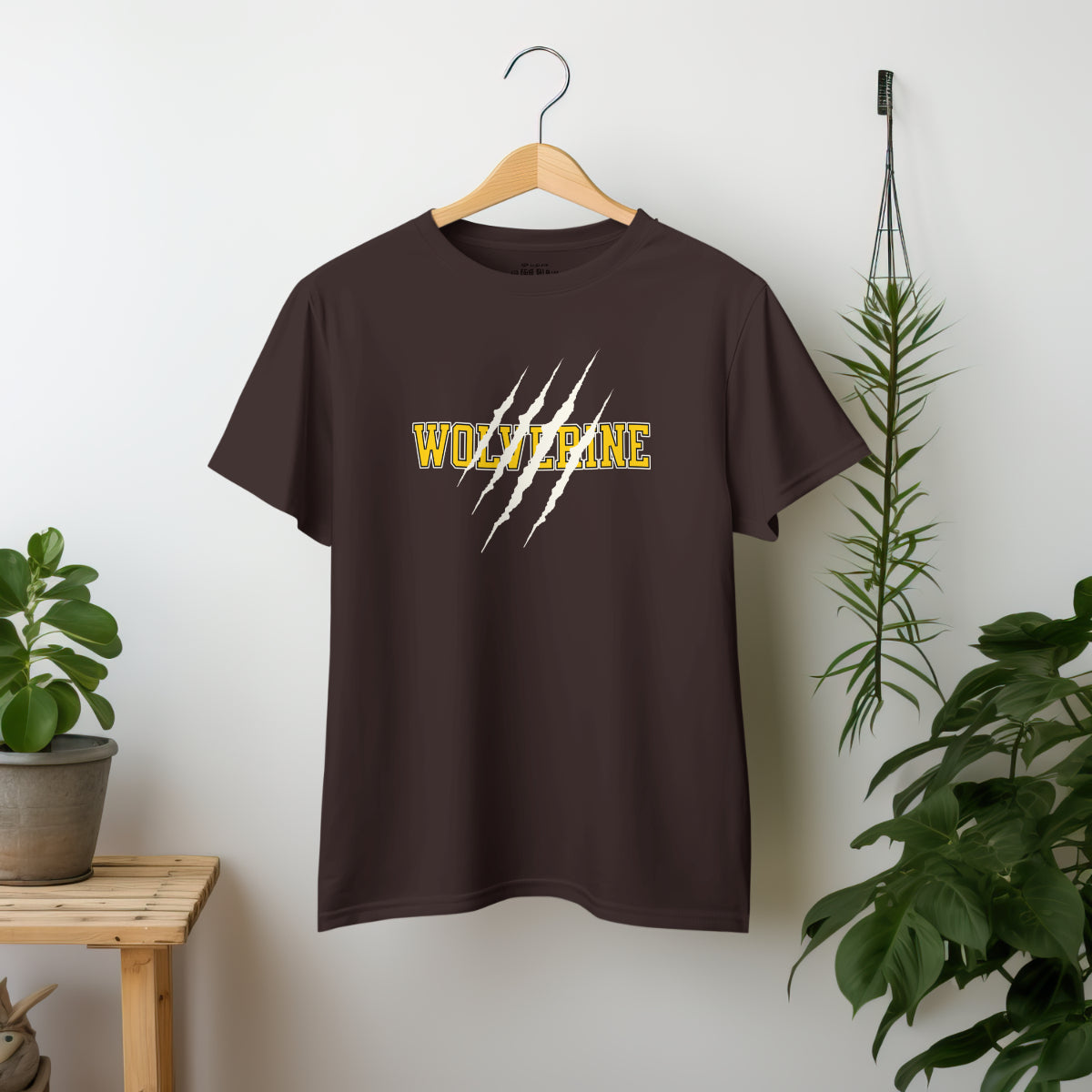 X-Men Wolverine Fan Oversized T-Shirt Dark Chocolate