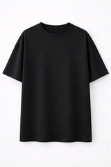 Pixelink - Grasshopper - Puff Print - Unisex Oversized T-Shirt - Black Color Front View 1