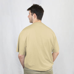 Space Travel Beige Oversized T-Shirt Back View 1